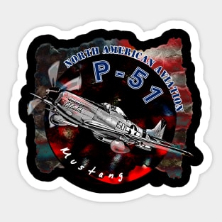 North American Aviation P51 Mustang Sticker